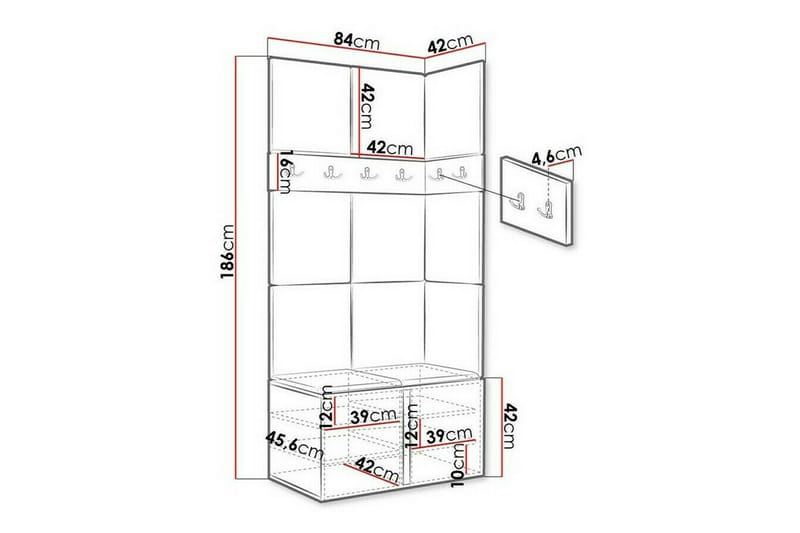 Dunvegan Highboard Graphite - Oppbevaring - Skap - Oppbevaringsskap