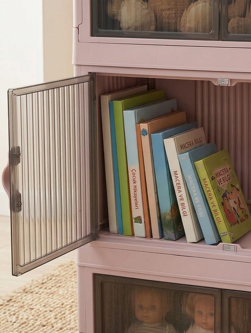 Flerbruks skap Hanah Home Lavine 127 (56 x 127 x 56 cm) Pulver - Oppbevaring - Skap - Oppbevaringsskap - Omkledningsskap