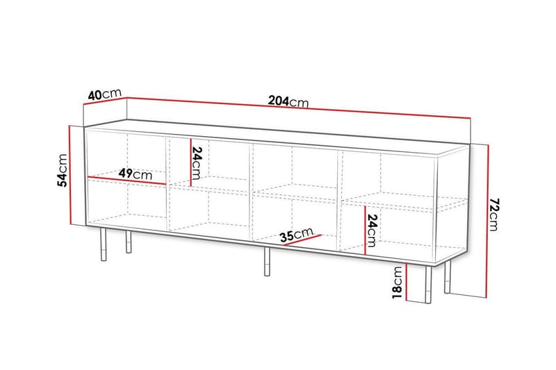 Juniskär Highboard - Svart - Oppbevaring - Skap - Oppbevaringsskap