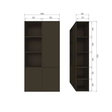 Oppbevaringsskap Meggy 215 cm - Mellombrun - Oppbevaring - Skap - Oppbevaringsskap