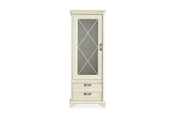 Hurlston Vitrineskap 78 cm - Hvit - Oppbevaring - Skap - Vitrineskap
