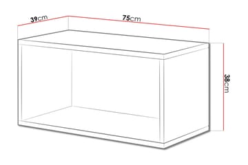 Roco Vitrineskap 37,5x39x75 cm - Grå - Oppbevaring - Skap - Vitrineskap