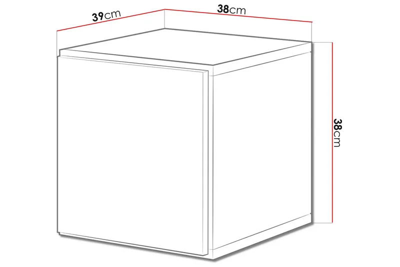 Roco Vitrinskåp 37,5x39x37,5 cm Vit - Oppbevaring - Skap - Vitrineskap