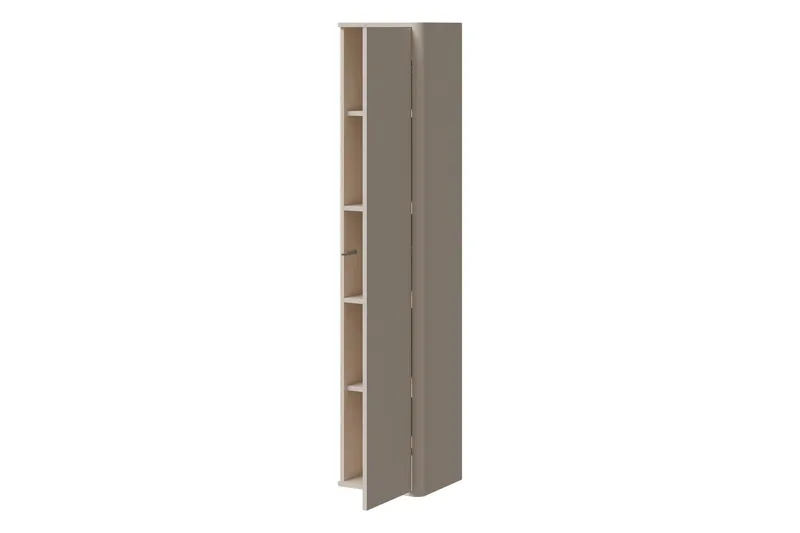 Zalricus Vitrinskåp 36x164 cm - Beige - Oppbevaring - Skap - Vitrineskap