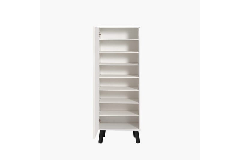 Gelsgan Skoskap 50 cm - Hvit/Sort - Oppbevaring - Skooppbevaring