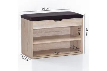 Shiheem Skohylle 60x30 cm - Brun - Oppbevaring - Skooppbevaring