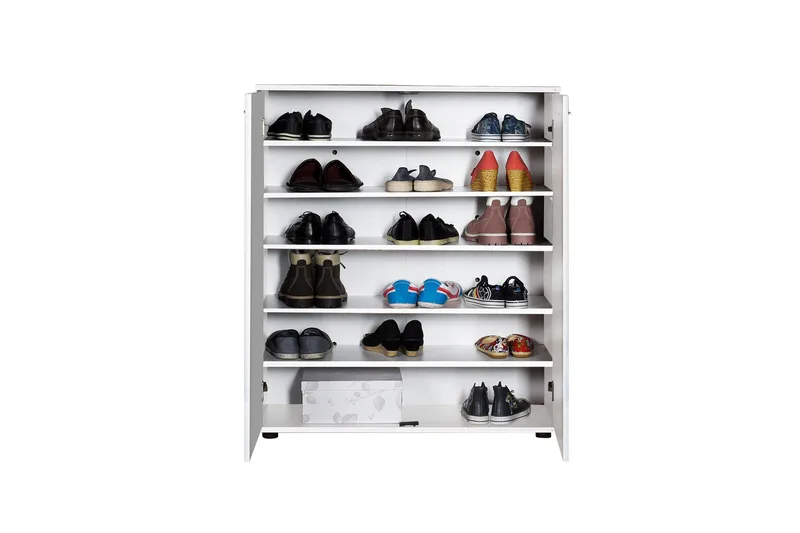 Shoe Cabinet Hvit - Hvit - Oppbevaring - Skooppbevaring