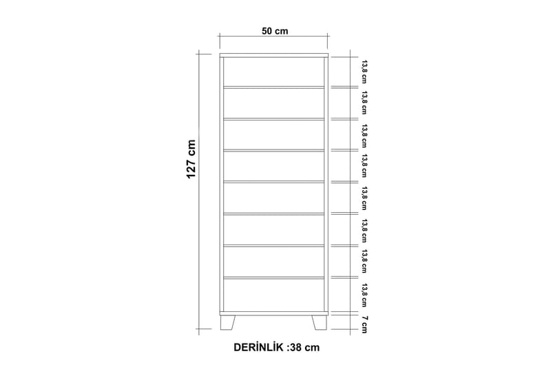 Shoe Cabinet Hvit|Svart - Hvit/Svart - Oppbevaring - Skooppbevaring