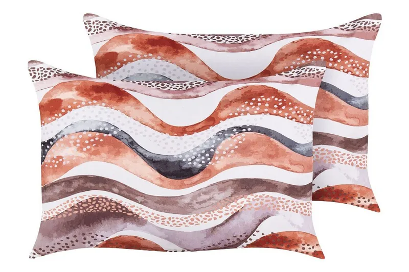 Cannole Utendørspute 42x60 cm, Brun/Hvit/Sort