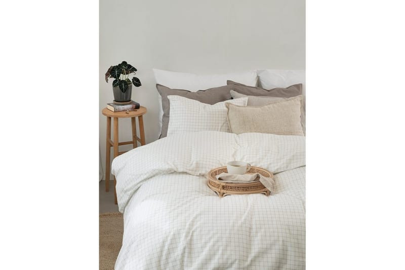 Dynetrekksett Enkeltseng 2-Delers Birger Flanell - Offwhite - Tekstiler - Sengetøy - Sengetøysett & dynetrekksett