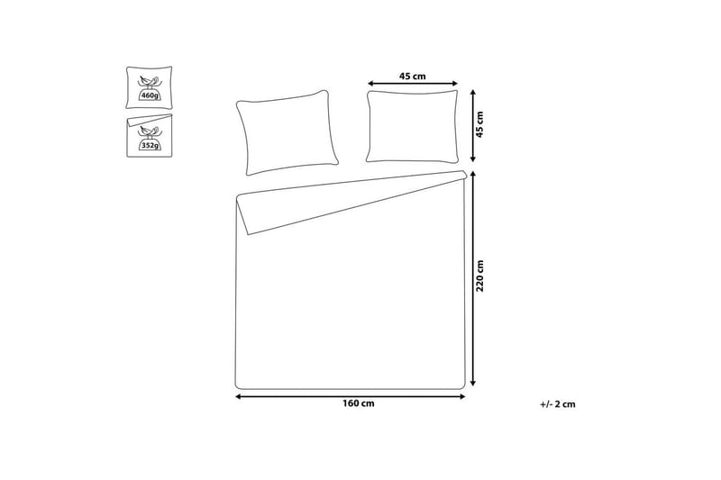 Sengeteppe Rayen med puter 160x220 cm - 160x220 cm - Tekstiler - Sengetøy - Sengeteppe - Sengeteppe dobbeltseng