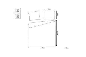 Sengeteppe Rayen med puter 140x210 cm - 140x210 cm - Tekstiler - Sengetøy - Sengeteppe - Sengeteppe dobbeltseng