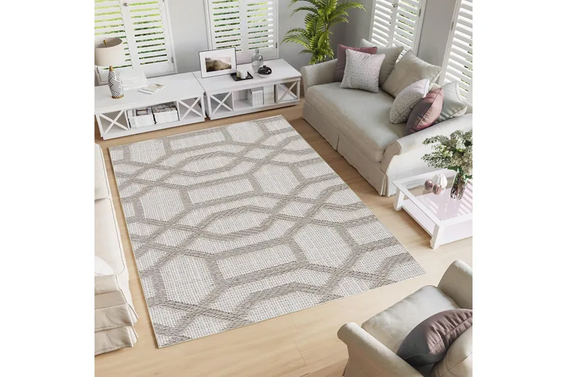 Maltina Bomullsteppe 80x120 cm Rektangulær, Grå