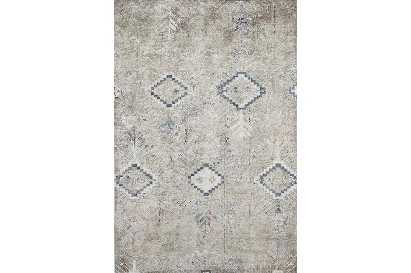 Sabrina Bomullsteppe 100x300 cm Rektangulær, Grå
