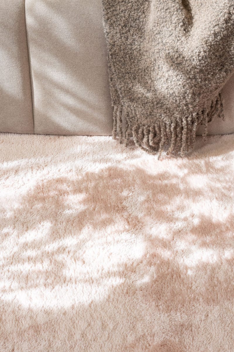 Cozy Ryeteppe Rundt 200 cm - Rosa - Tekstiler - Tepper & Matter - Moderne tepper - Ryeteppe
