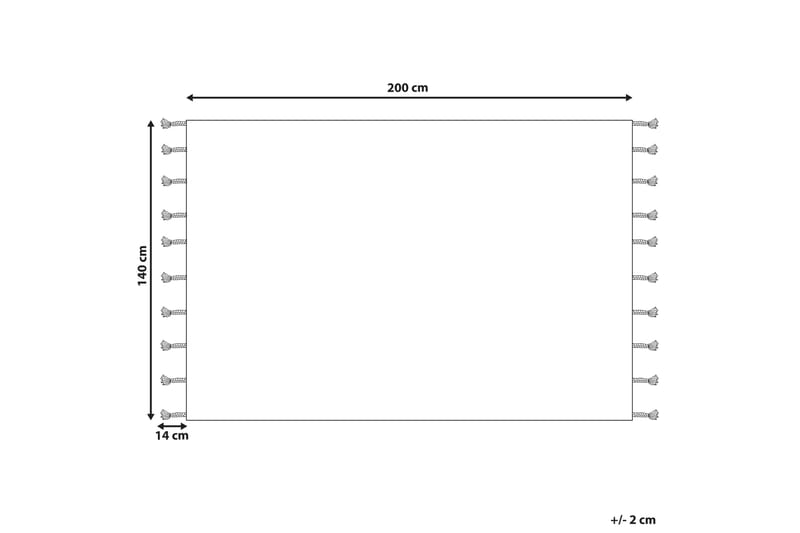Agadir Bomullsteppe 140x200 cm - Svart/hvit - Tekstiler - Tepper & Matter - Moderne tepper - Bomullstepper