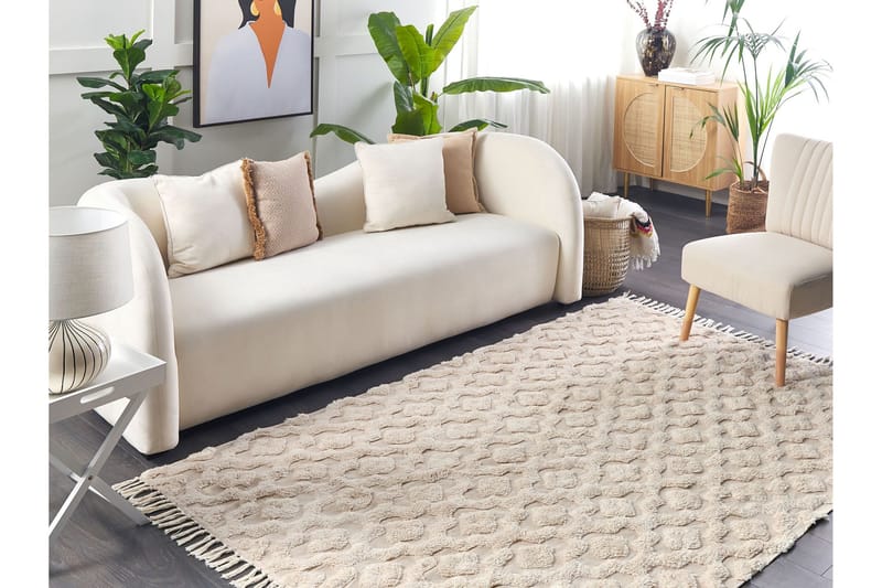 Aksaray Bomullsteppe 160x230 cm - Beige - Tekstiler - Tepper & Matter - Moderne tepper - Bomullstepper