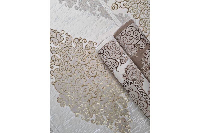 Ankara Wiltonteppe 80x300 cm - Beige/Gull - Tekstiler - Tepper & Matter - Moderne tepper - Wiltontepper