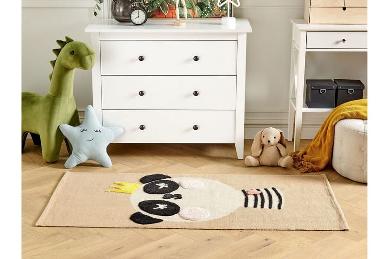 Bunan Bomullsteppe 80x150 cm - Beige - Tekstiler - Barnetekstiler - Barnetepper