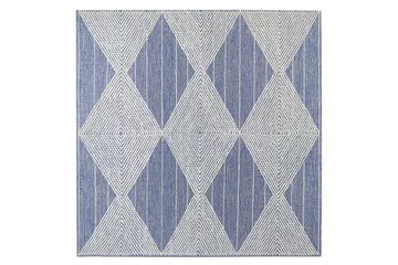 Datca Ullteppe 200x200 cm - Blå - Tekstiler - Tepper & Matter - Moderne tepper - Ullteppe