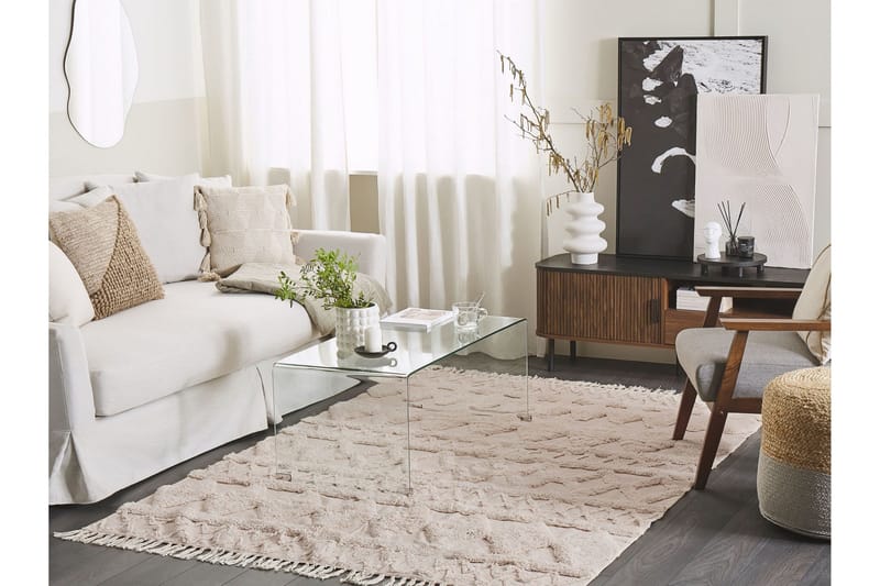 Didim Bomullsteppe 160x230 cm - Beige - Tekstiler - Tepper & Matter - Moderne tepper - Bomullstepper