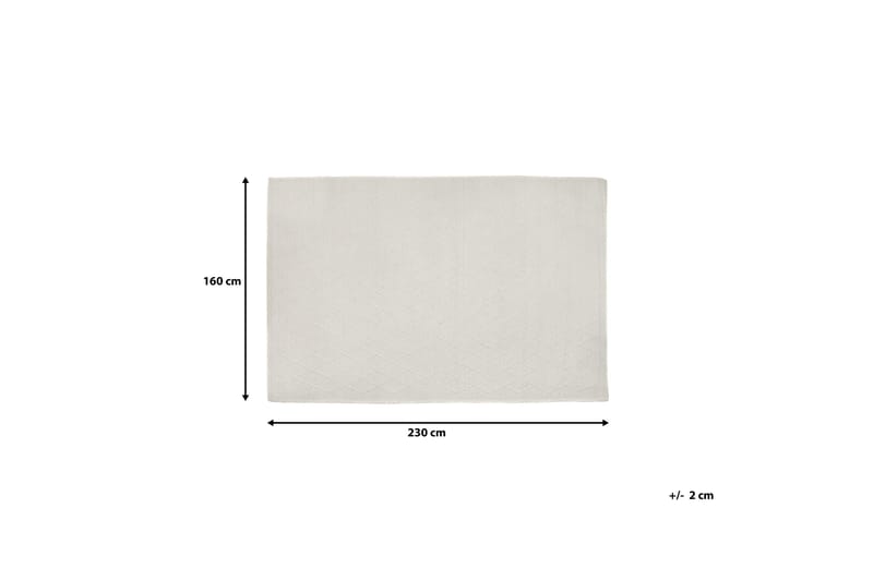 Erzin Matte 160x230 cm - Hvit - Tekstiler - Tepper & Matter - Moderne tepper - Ullteppe