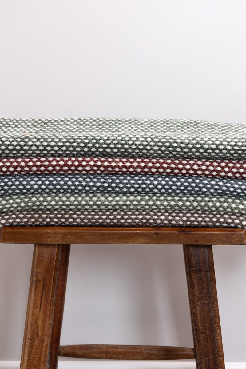 Håndvevd teppe KM Home Sandhamn 140x200 cm Grønn - Grønn - Tekstiler - Tepper & Matter - Moderne tepper - Ullteppe