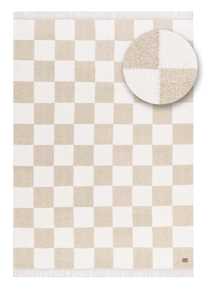 Håndvevd teppe Nordic Check 140x200 cm - Lin - Tekstiler - Tepper & Matter - Moderne tepper - Ullteppe
