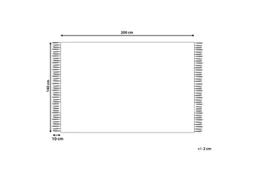 Nuru Bomullsteppe 140x200 cm - Beige - Tekstiler - Tepper & Matter - Moderne tepper - Bomullstepper