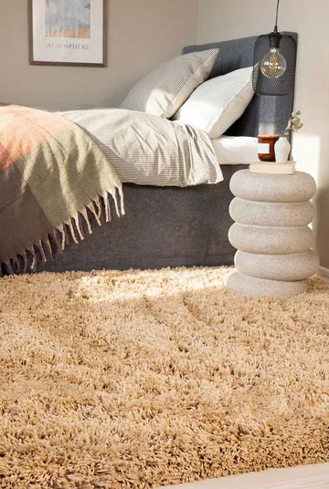 Håndvevd teppe KM Home Sorrento 200x300 Karamell - Karamell - Tekstiler - Tepper & Matter - Moderne tepper - Ryeteppe