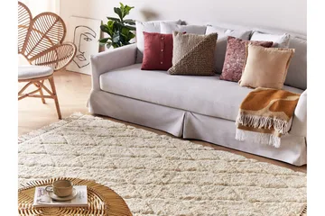 Silchar Bomullsteppe 140x200 cm - Beige - Tekstiler - Tepper & Matter - Moderne tepper - Bomullstepper