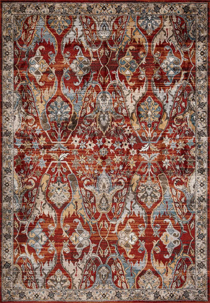 Teppe Yelvi 100x150 cm - Rød/Beige - Tekstiler - Tepper & Matter - Orientalske tepper