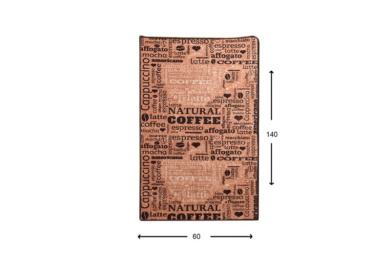 Hall Matte Fincan - Caramel (60 x 140) - Flerfarget/Fløyel - Tekstiler - Tepper & Matter - Små tepper