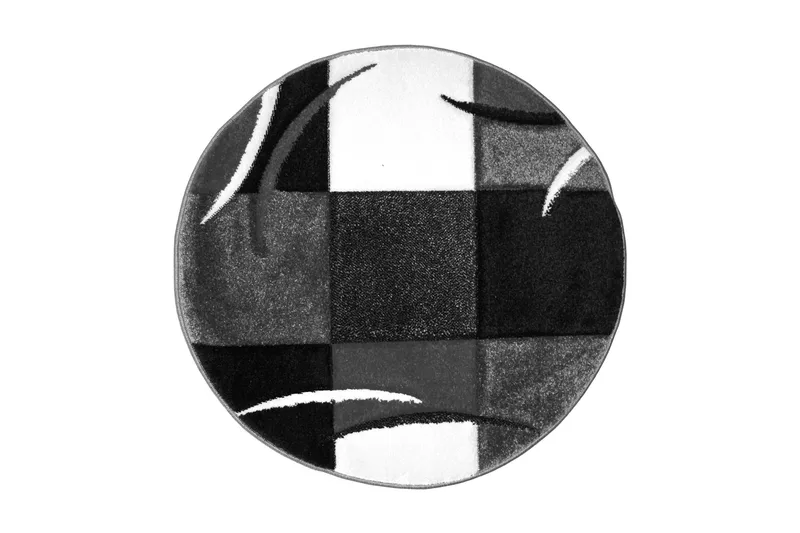 London Patch Friezematte Rund 200, Svart