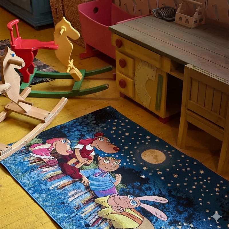Teppe Relvi 120x180 cm - blå - Tekstiler - Barnetekstiler - Barnetepper