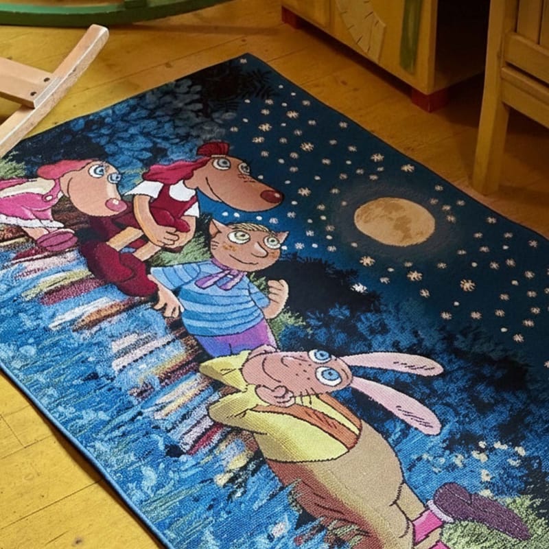 Teppe Relvi 120x180 cm - blå - Tekstiler - Barnetekstiler - Barnetepper