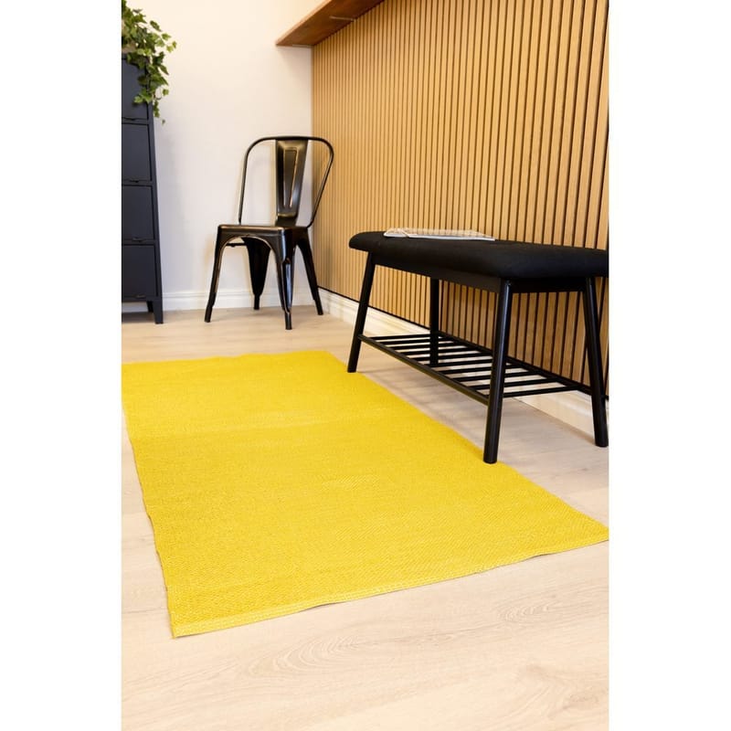 Plastteppe Hilma Plain - 150x220 cm, Gul - Tekstiler - Tepper & Matter - Moderne tepper - Wiltontepper
