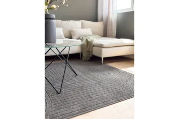 Wiltonteppe Hawaii Shape 200x200 cm, Grafitt - 200x200 cm, Grafitt - Tekstiler - Tepper & Matter - Store tepper